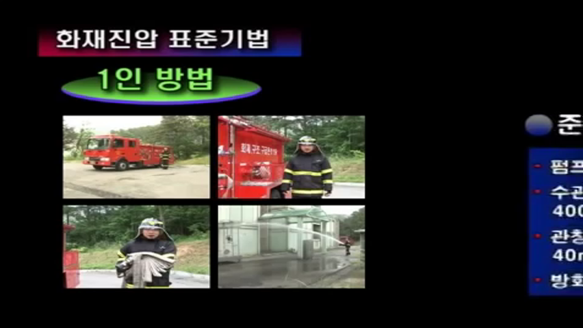 화재진압 표준기법 1인방법