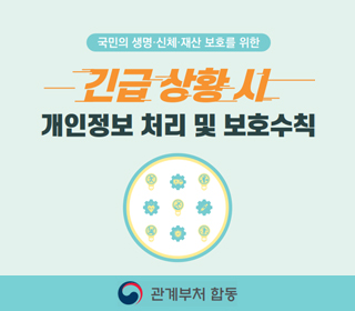 국민의 생명 신체 재산 보호를 위한 긴급상황시 개인정보 처리 및 보호수칙 관계부처 합동